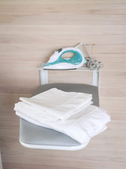 Wall-mounted ironing board with aluminum cover 