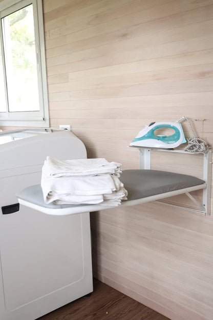 Wall-mounted ironing board with aluminum cover 