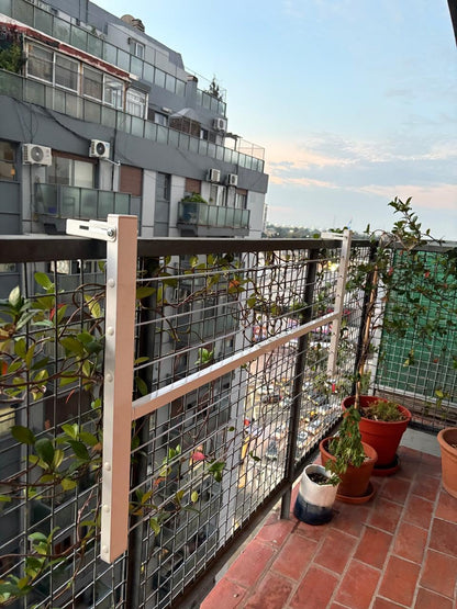 2-in-1 clothesline for balcony and wall